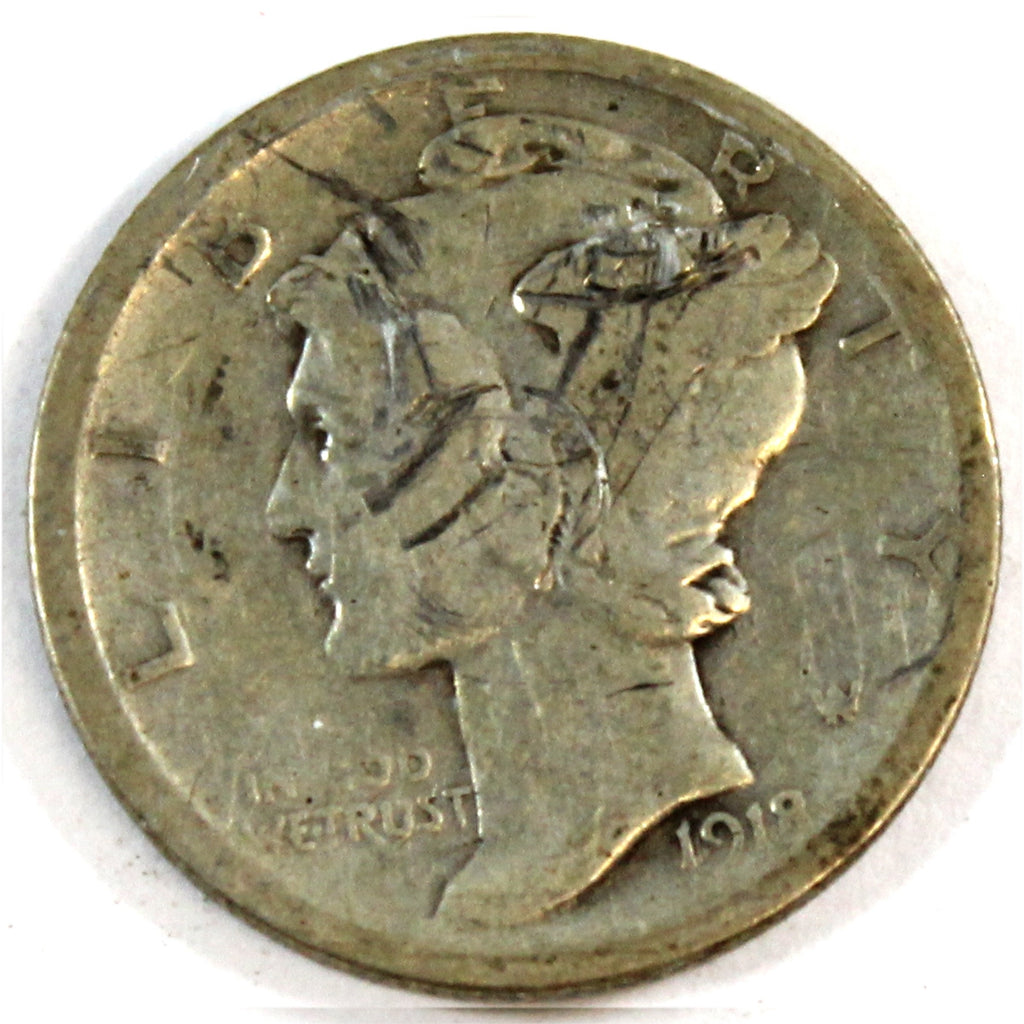 1918 D USA Dime Very Good (VG8)