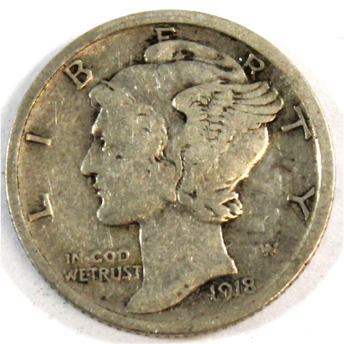 1918 S USA Dime F-VF (F15)