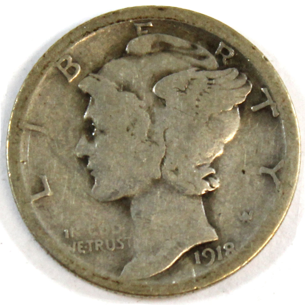 1918 S USA Dime VG-F (VG10)