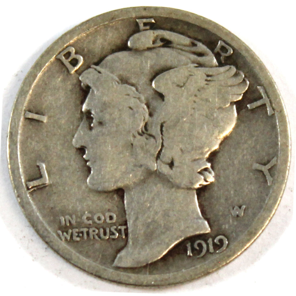 1919 D USA Dime VG-F (VG10)