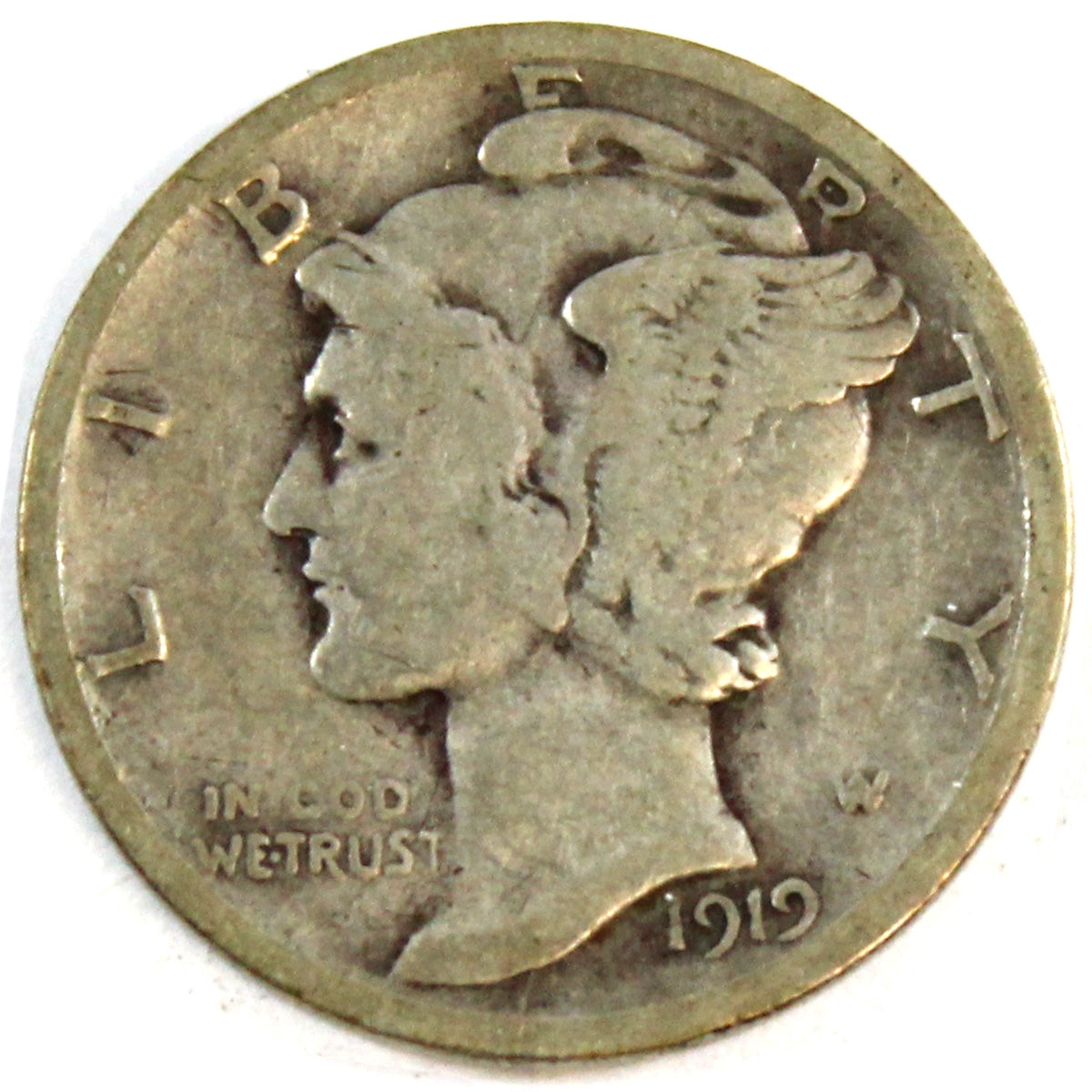1919 D USA Dime Very Good (VG8)