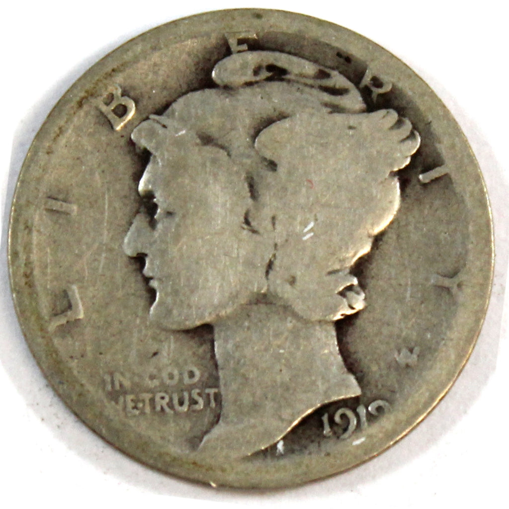 1919 D USA Dime Circulated