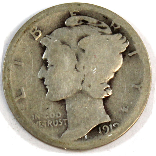 1919 D USA Dime Circulated