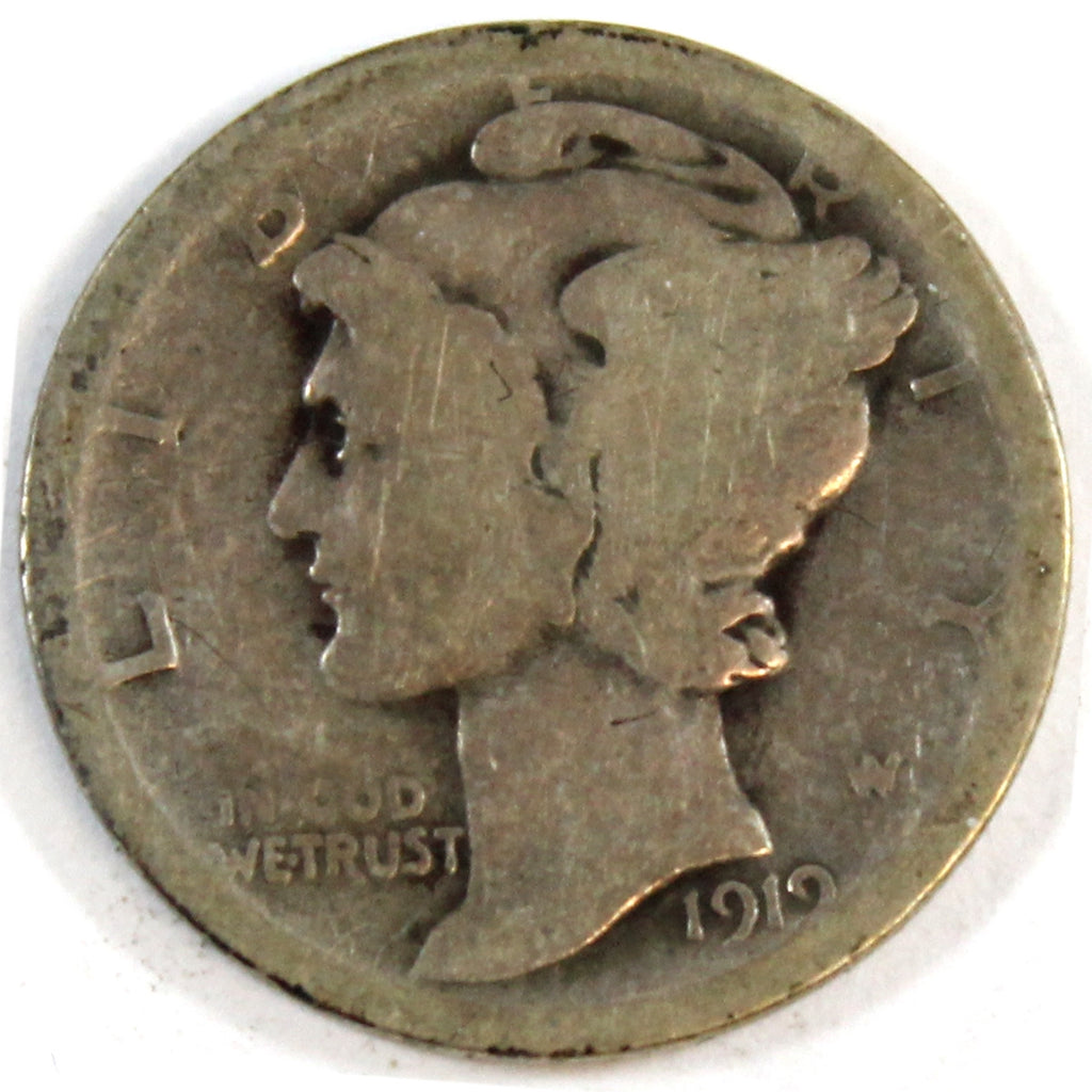 1919 S USA Dime About Good (AG3)