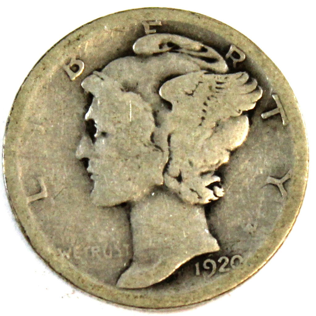 1920 S USA Dime About Good (AG3)