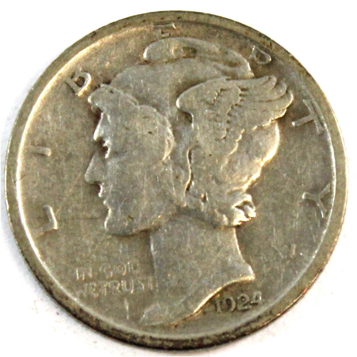 1924 D USA Dime F-VF (F15)