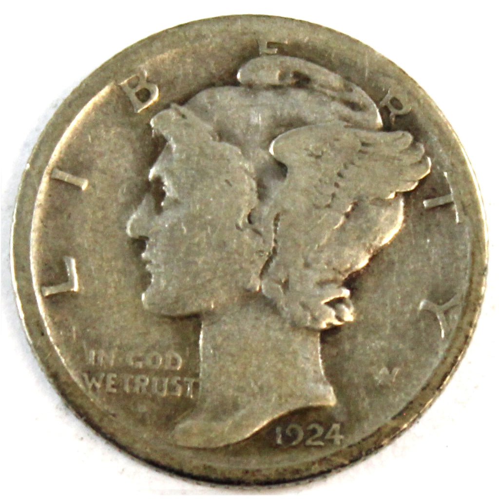 1924 S USA Dime Very Good (VG8)
