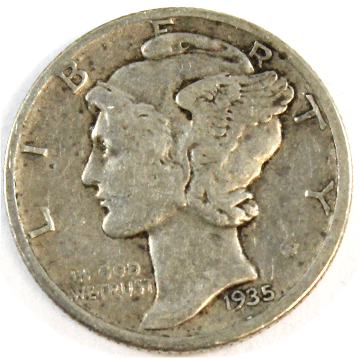 1935 D USA Dime Fine (F12)