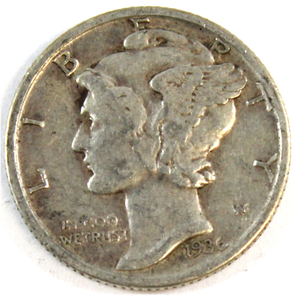 1936 D USA Dime Very Fine (VF20)