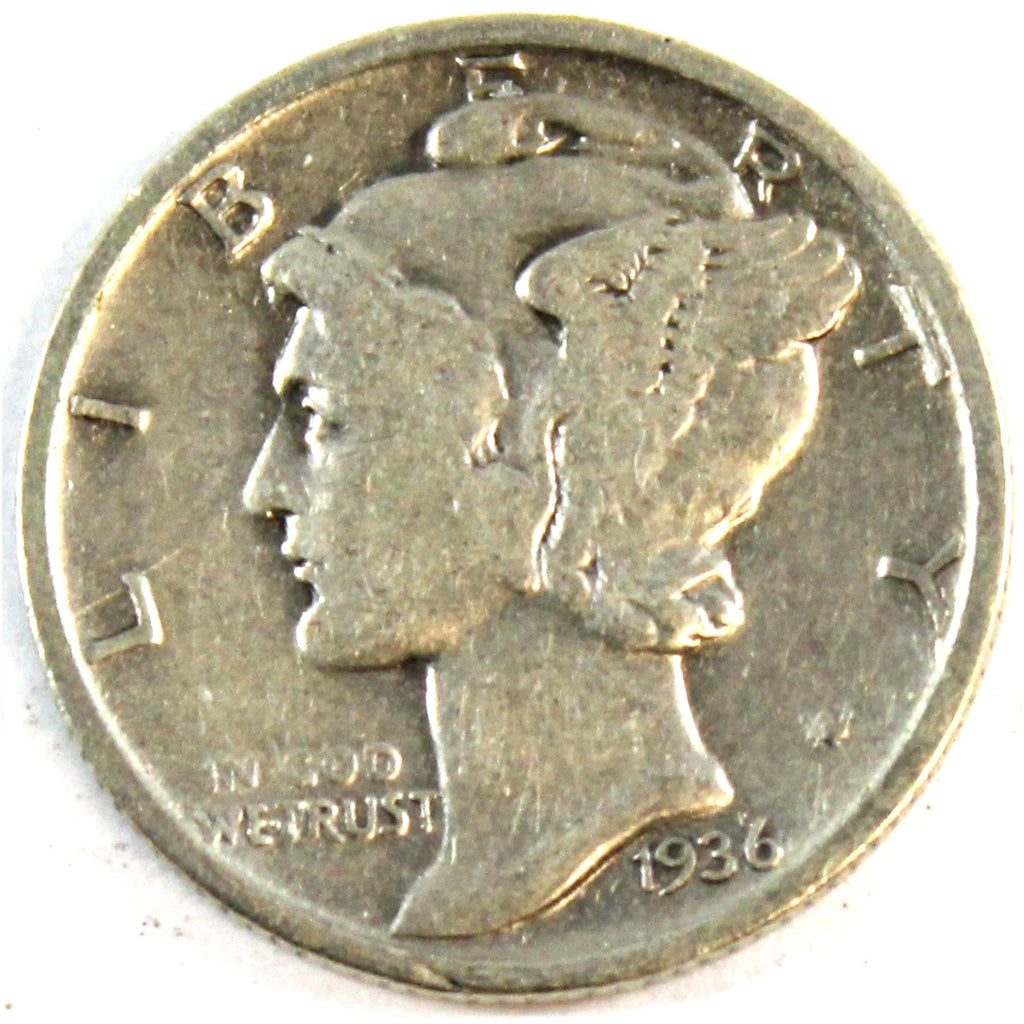 1936 S USA Dime Very Good (VG8)
