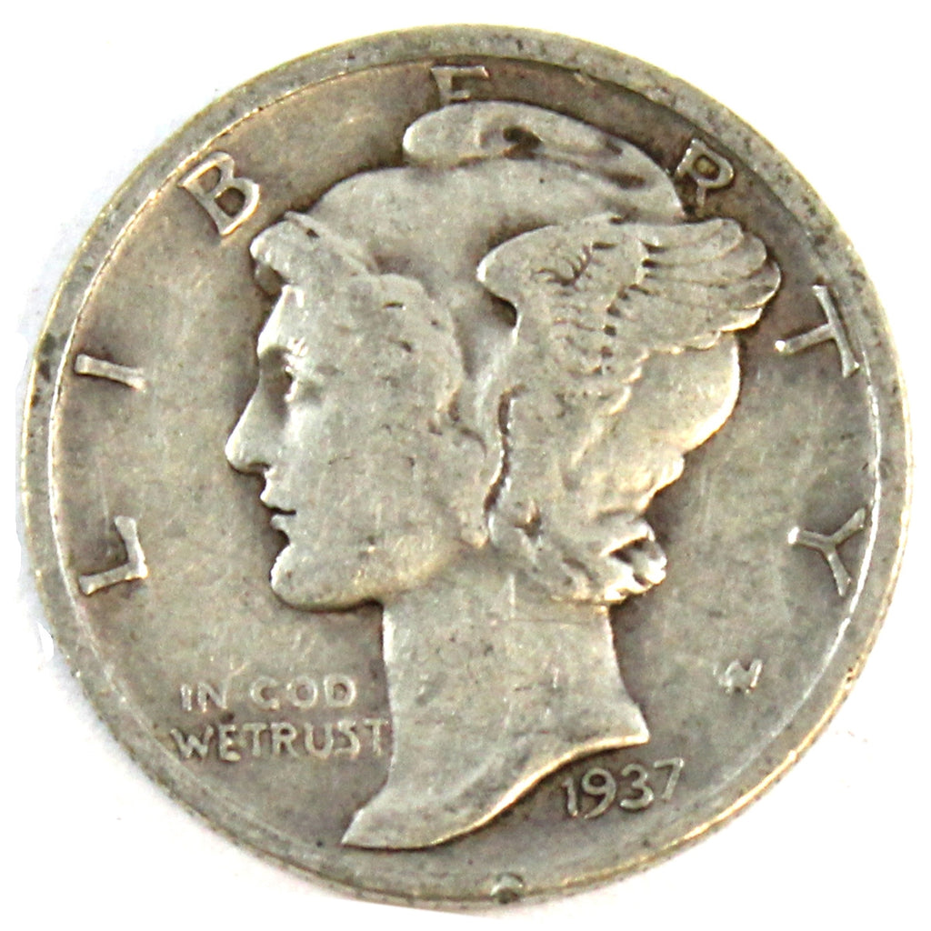 1937 D USA Dime F-VF (F15)