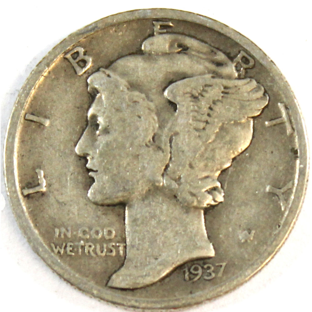 1937 D USA Dime VG-F (VG10)