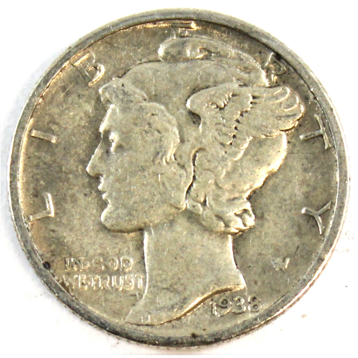 1938 D USA Dime Extra Fine (EF40)