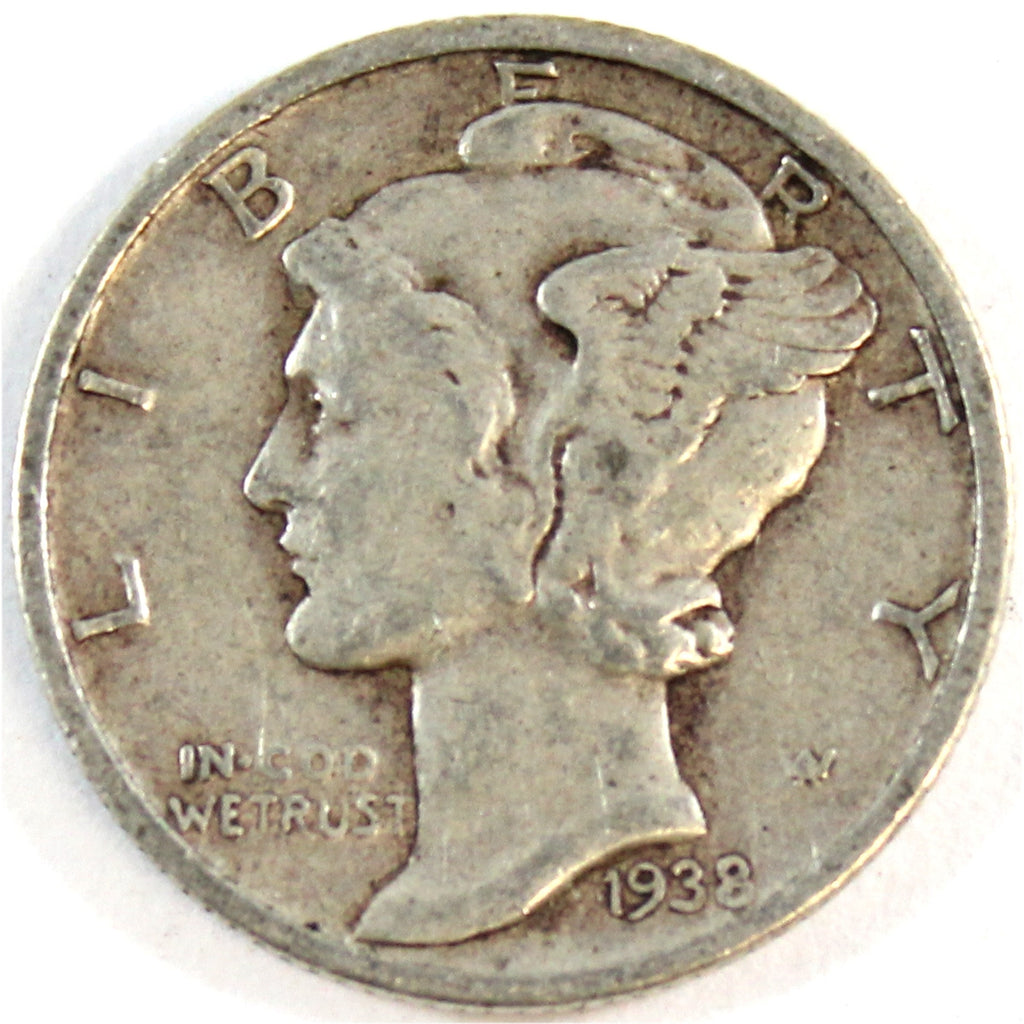 1938 D USA Dime Very Fine (VF20)