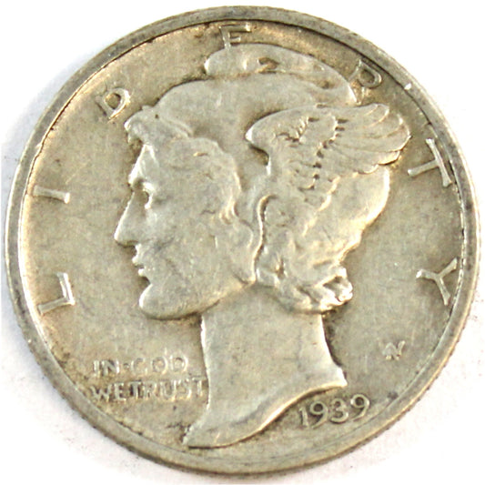 1939 D USA Dime Extra Fine (EF-40)