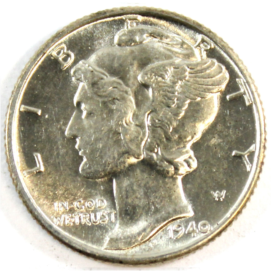 1940 D USA Dime AU-UNC (AU55)