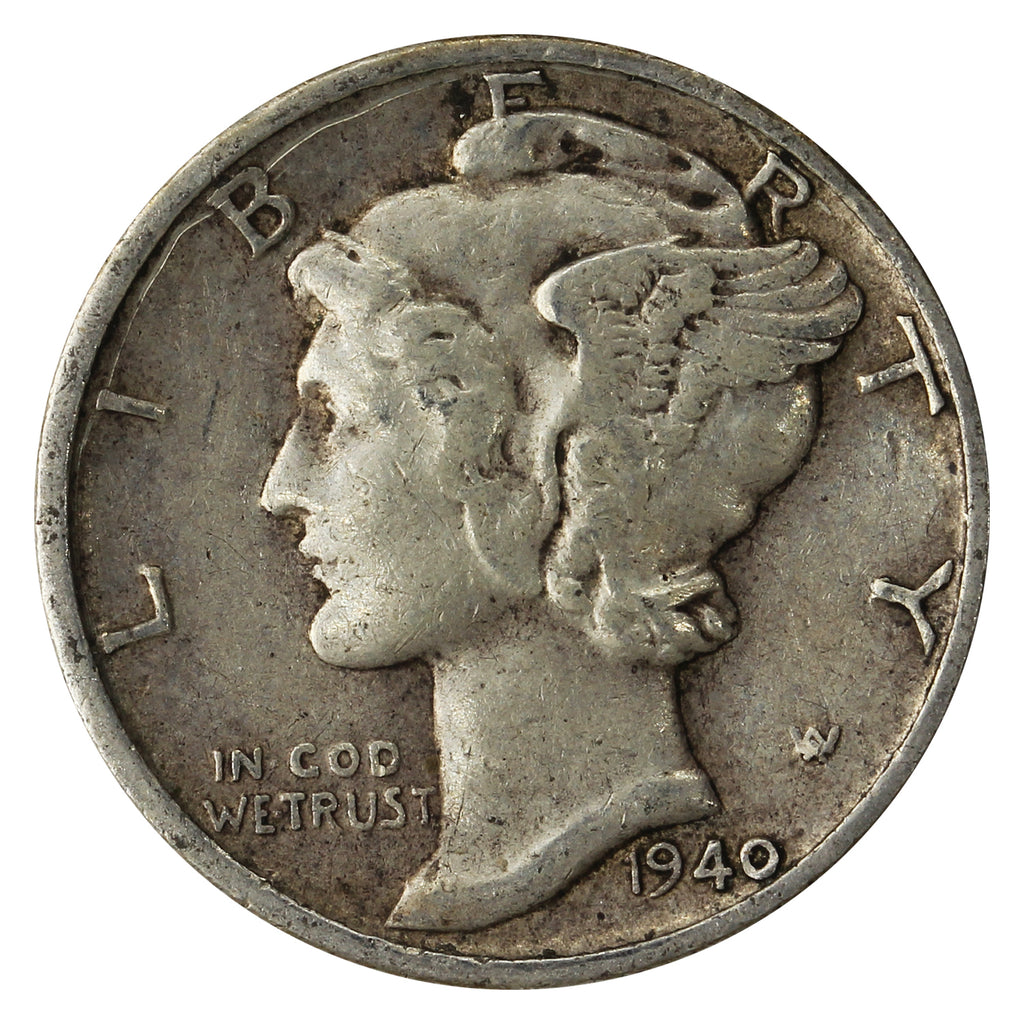 1940 D USA Dime Very Fine (VF20)