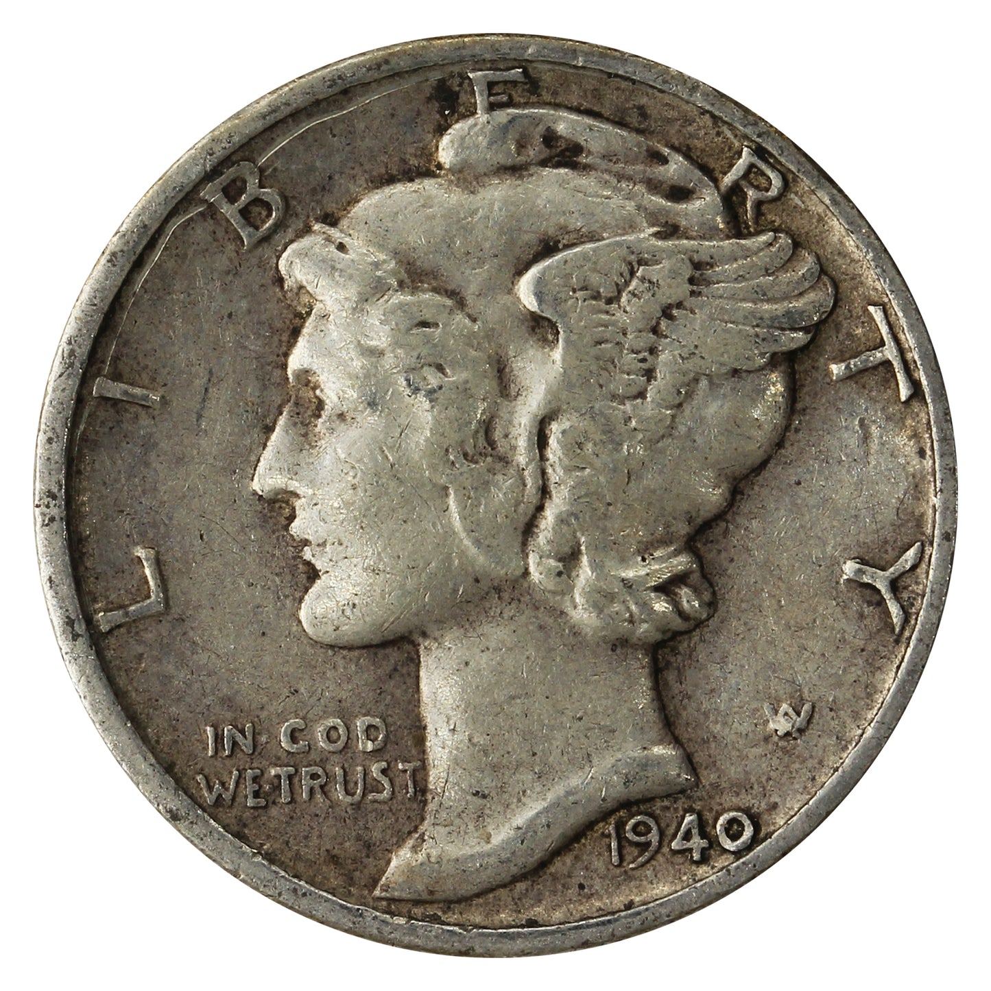 1940 D USA Dime Very Fine (VF20)