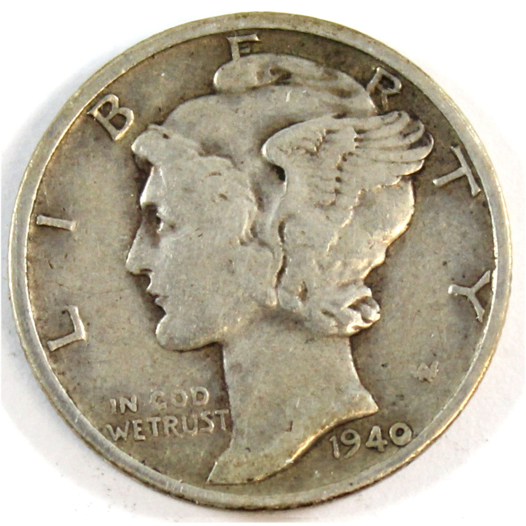 1940 D USA Dime F-VF (F15)