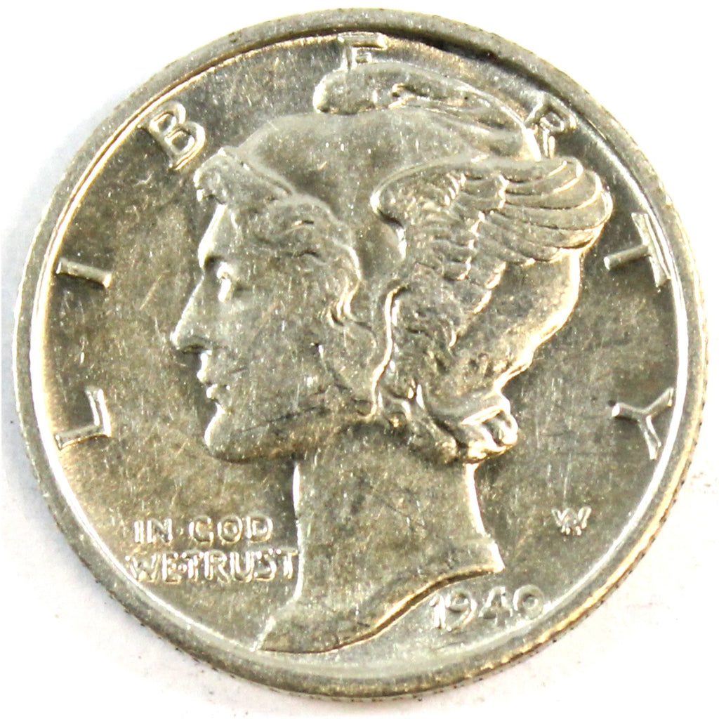 1940 S USA Dime Almost Uncirculated (AU50)