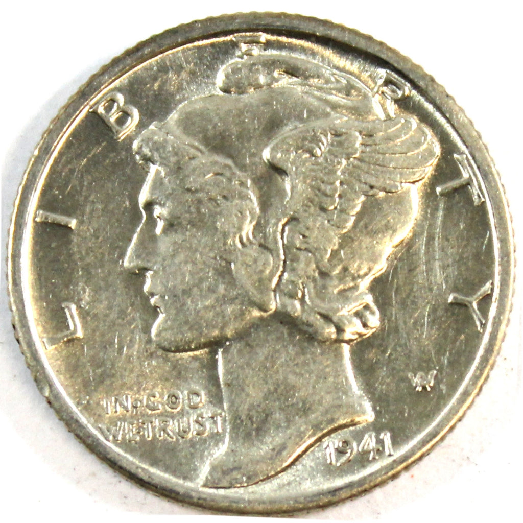 1941 D USA Dime Almost Uncirculated (AU50)