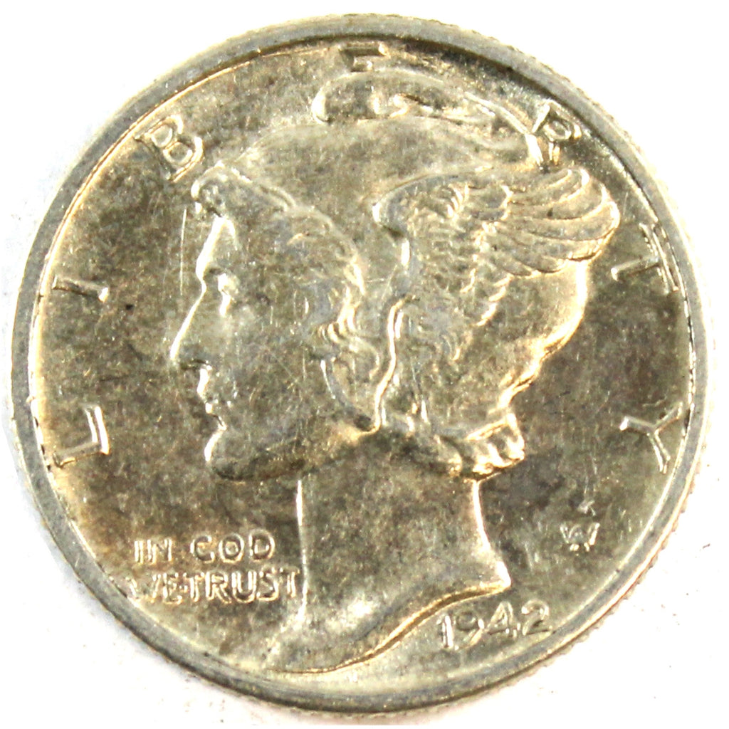 1942 D USA Dime Almost Uncirculated (AU50)