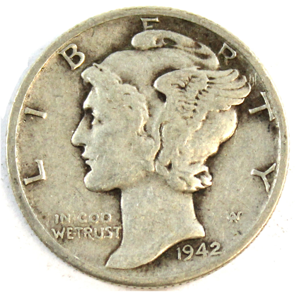 1942 D USA Dime Fine (F12)