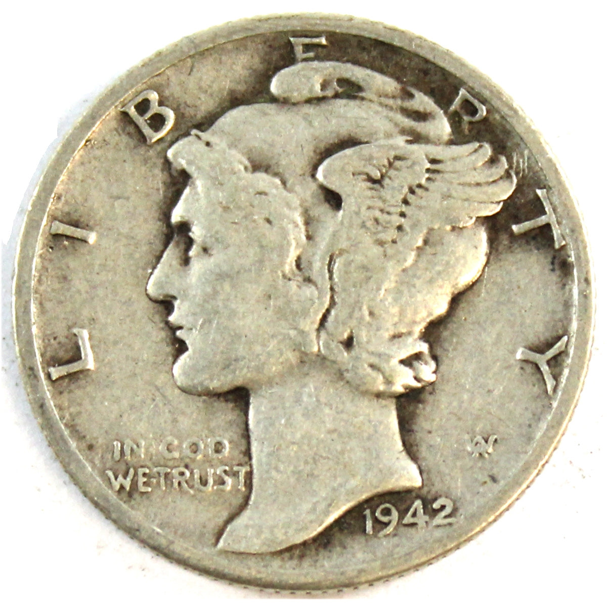 1942 D USA Dime Fine (F12)