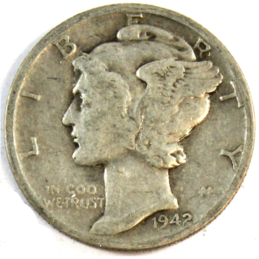 1942 D USA Dime Very Good (VG8)