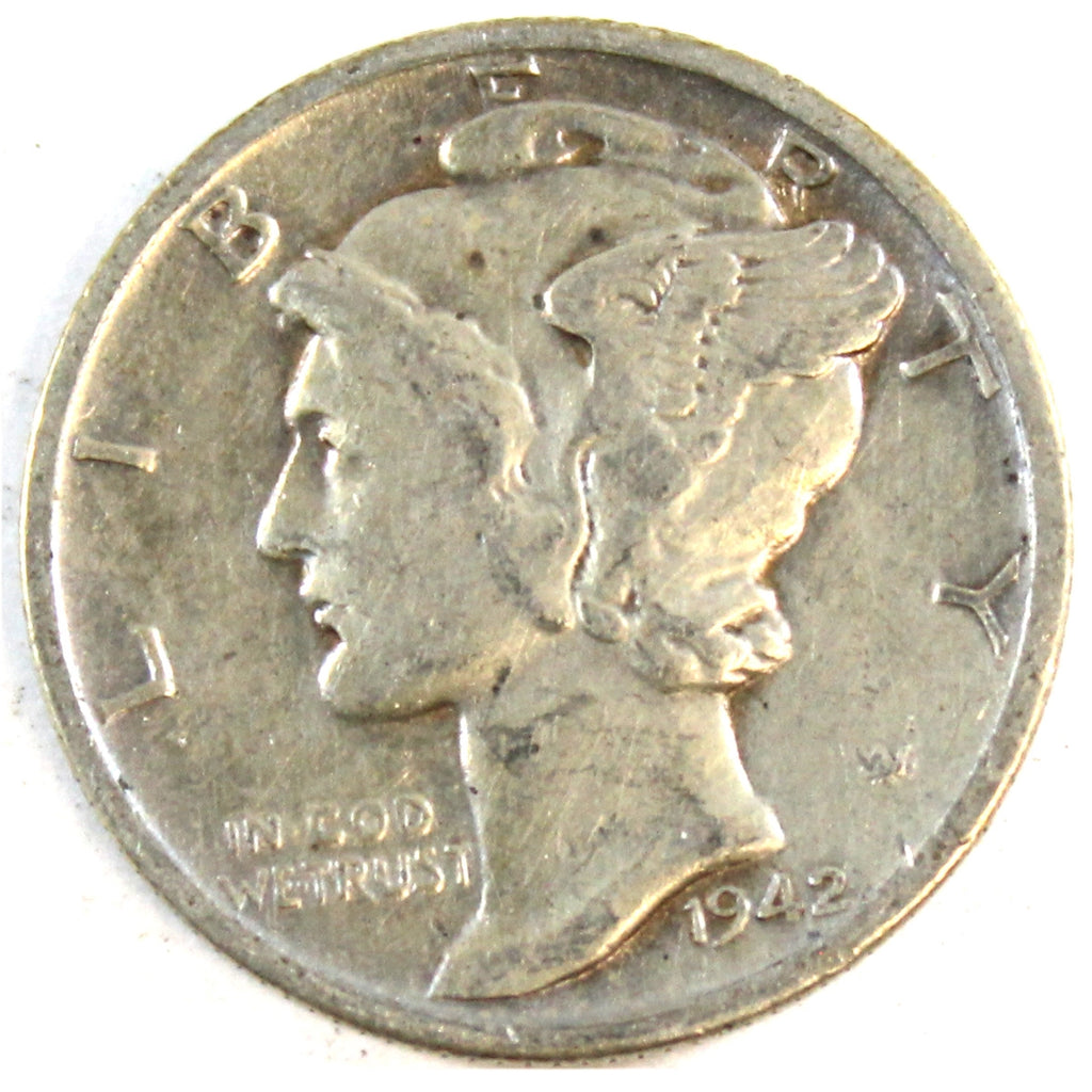 1942 S USA Dime F-VF (F15)