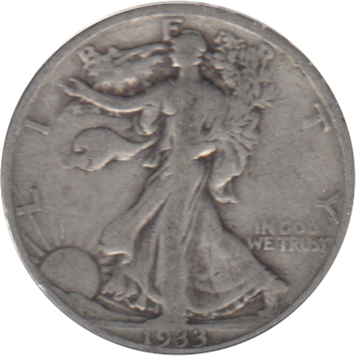 1933 S USA Half Dollar Circulated