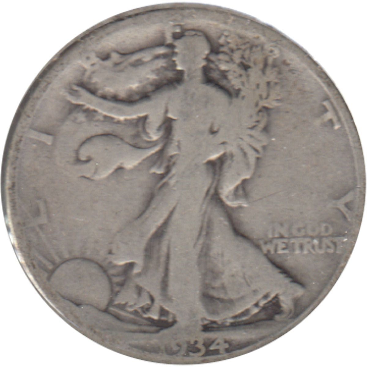 1934 D USA Half Dollar Circulated