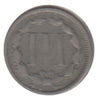 1866 Nickel USA 3 Cents Fine (F12)
