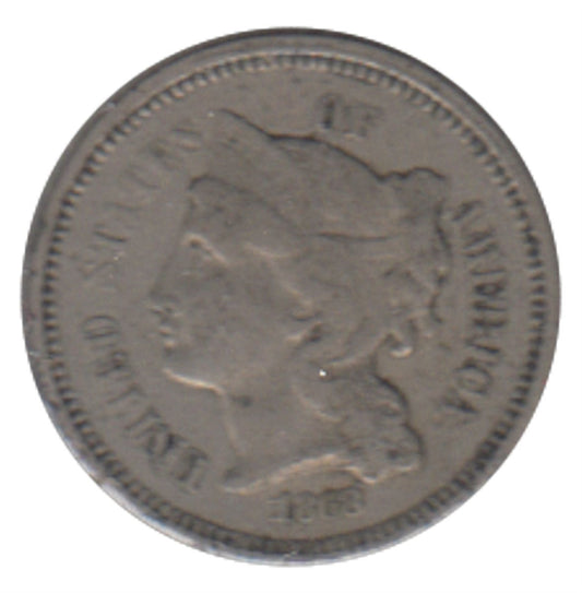 1868 Nickel USA 3 Cents Extra Fine (EF-40)