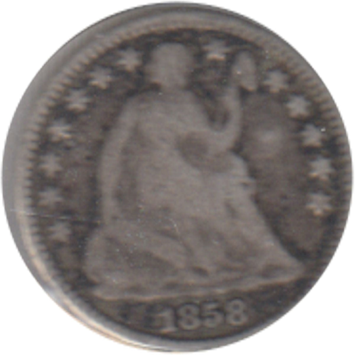 1858 USA Half Dime Good (G-4)