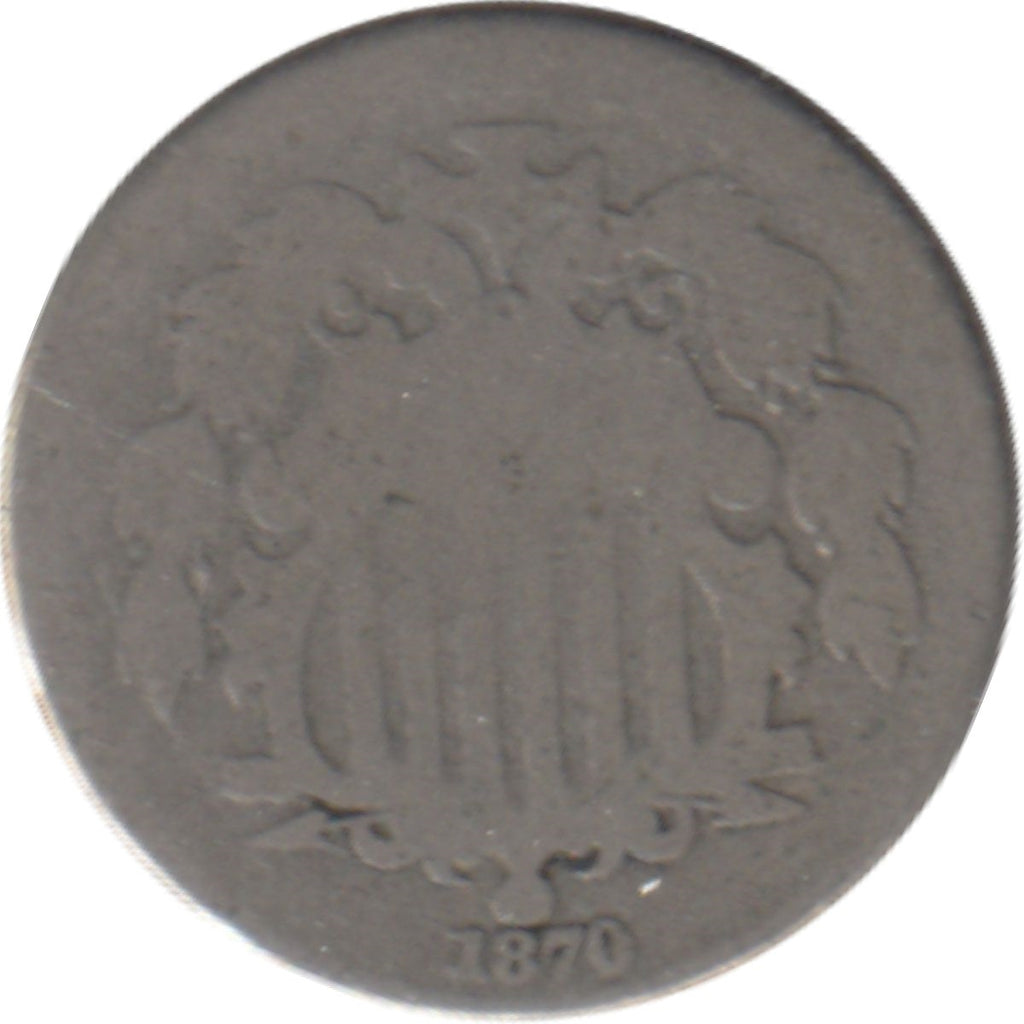 1870 USA Nickel About Good (AG-3)