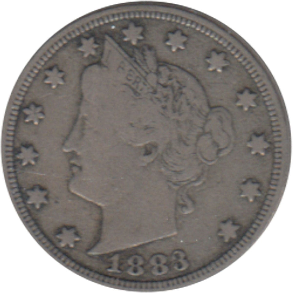 1883 No Cents USA Nickel F-VF (F15)