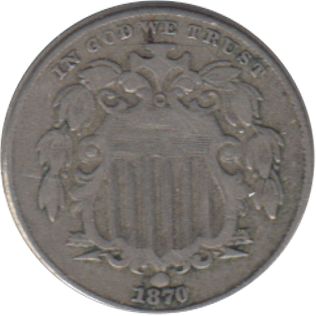 1883 No Cents USA Nickel Fine (F12)