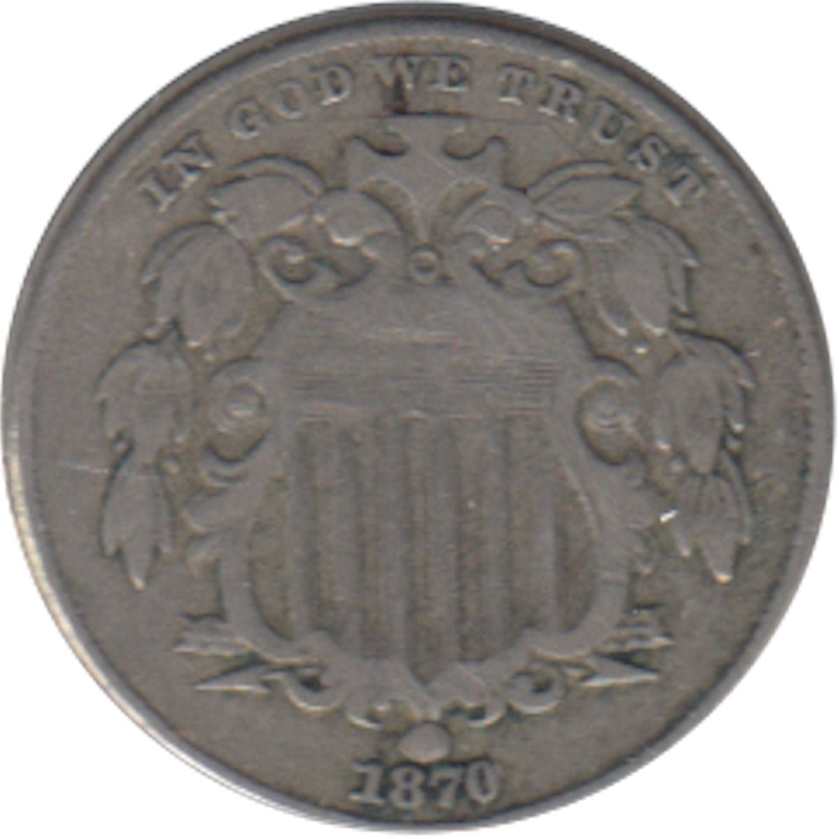 1883 No Cents USA Nickel Fine (F12)