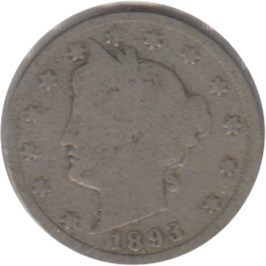 1893 USA Nickel About Good (AG-3)