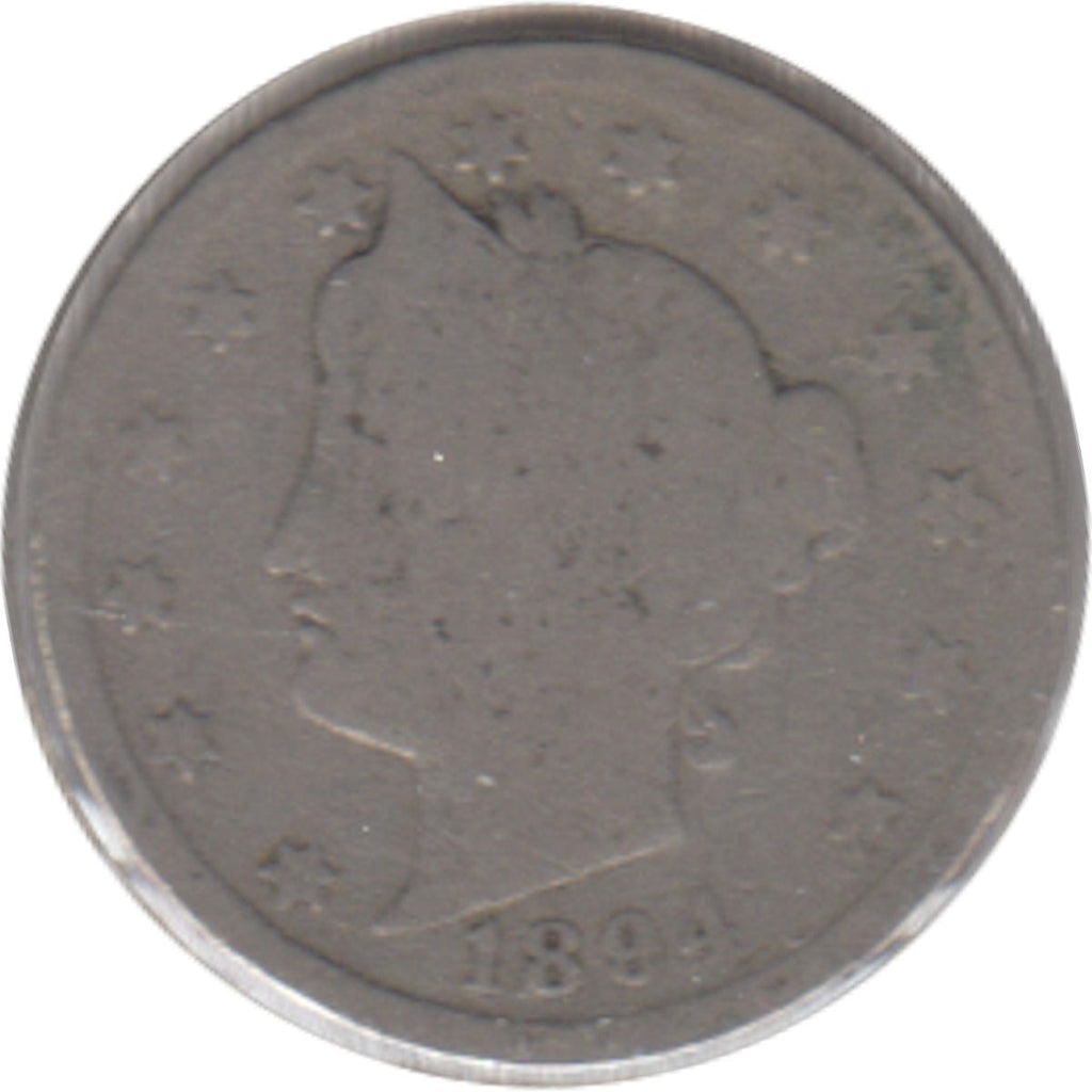 1894 USA Nickel About Good (AG-3)