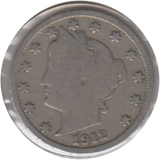 1912 D USA Nickel Very Good (VG-8)
