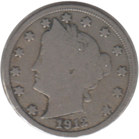 1912 D USA Nickel G-VG (G-6)