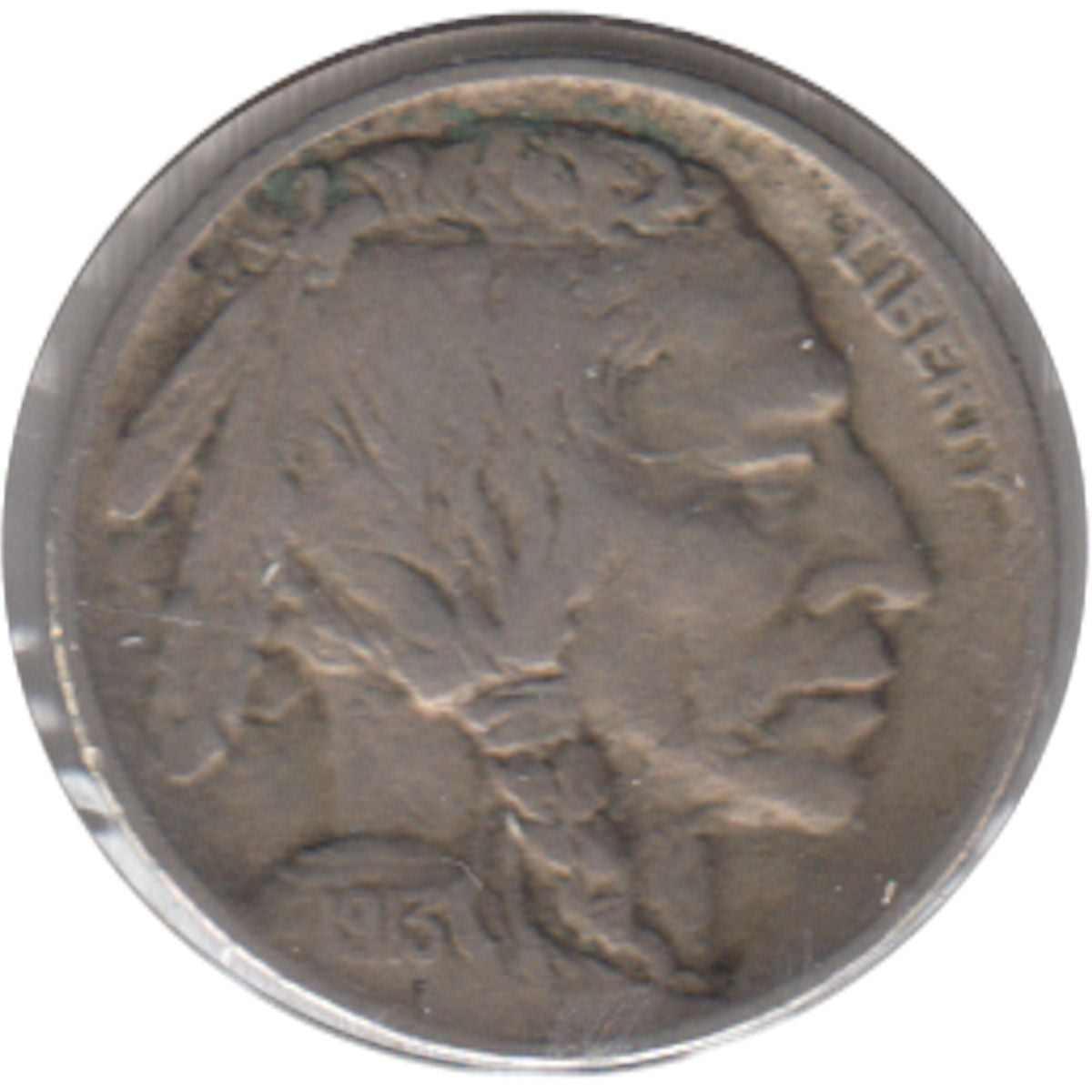 1913 Var. 1 Raised Ground USA Nickel VF-EF (VF-30)