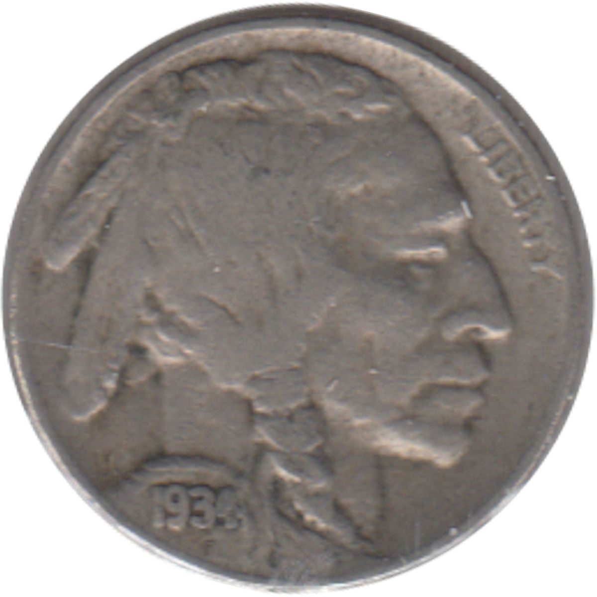 1934 D USA Nickel Very Fine (VF20)