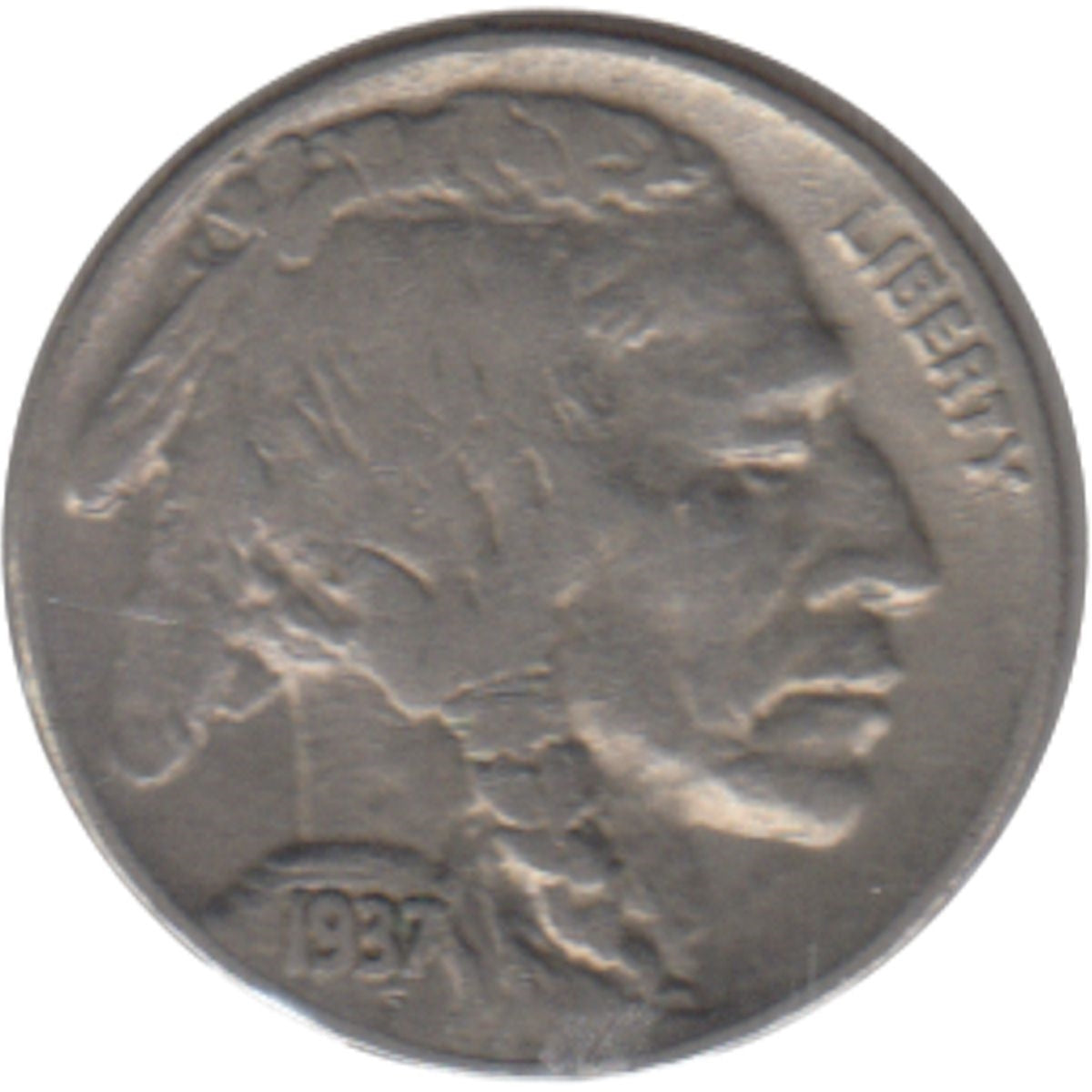 1937 D USA Nickel Extra Fine (EF40)