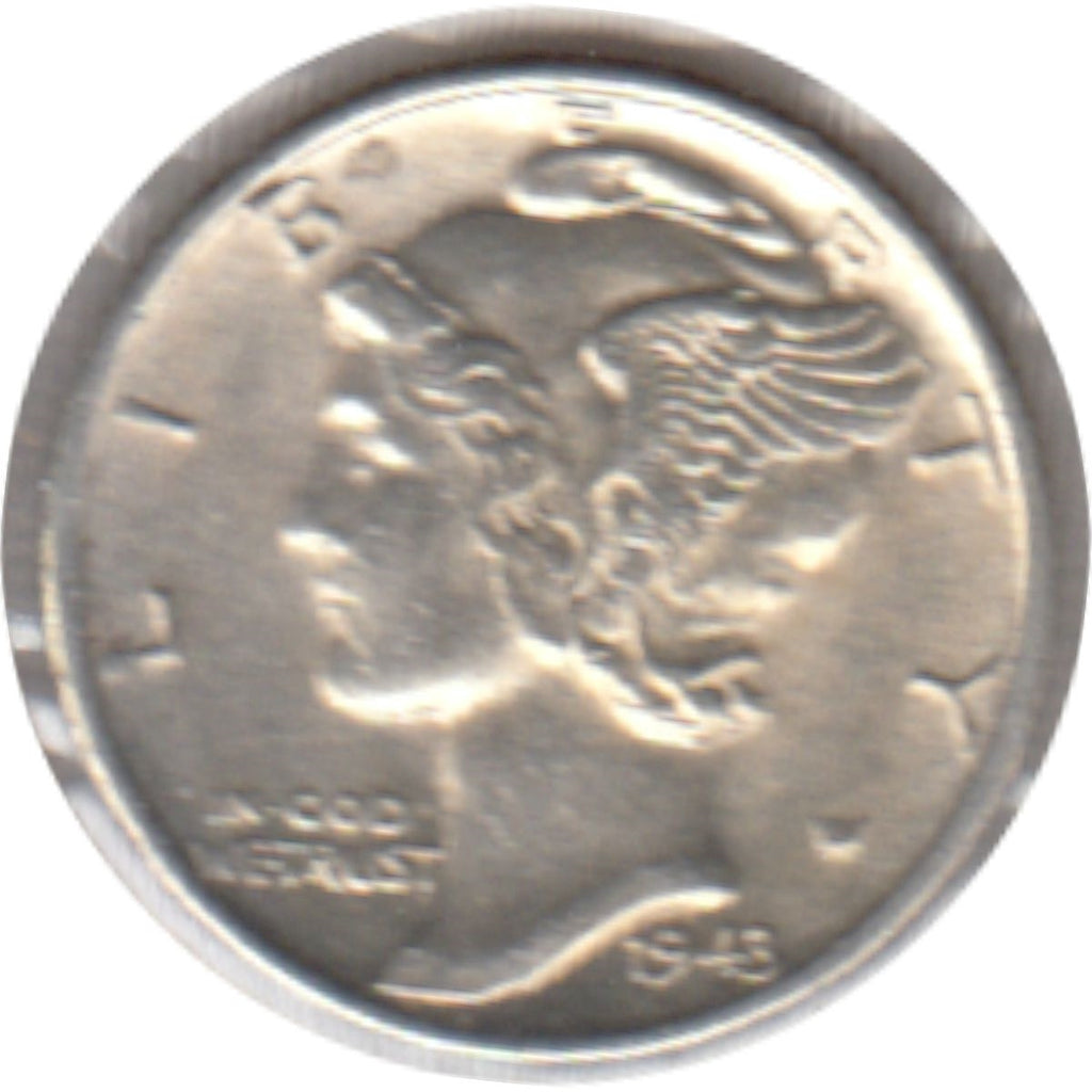 1943 D USA Dime UNC+ (MS62)