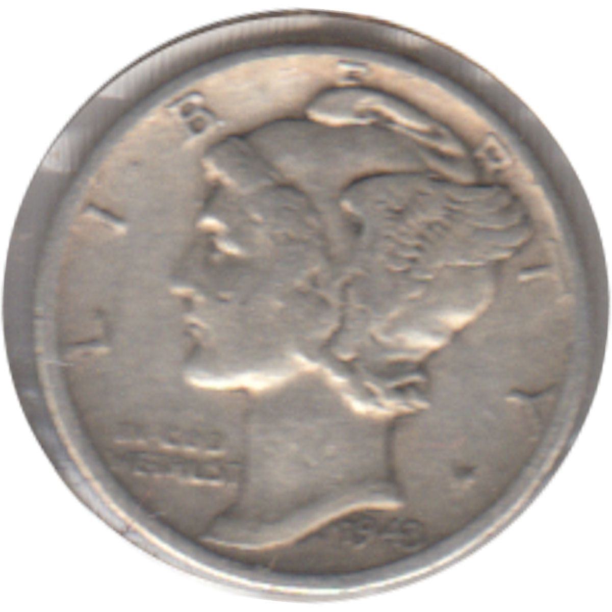 1943 D USA Dime F-VF (F15)