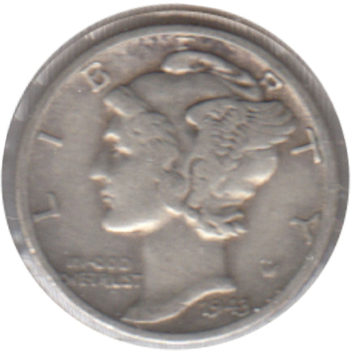 1943 D USA Dime Fine (F12)