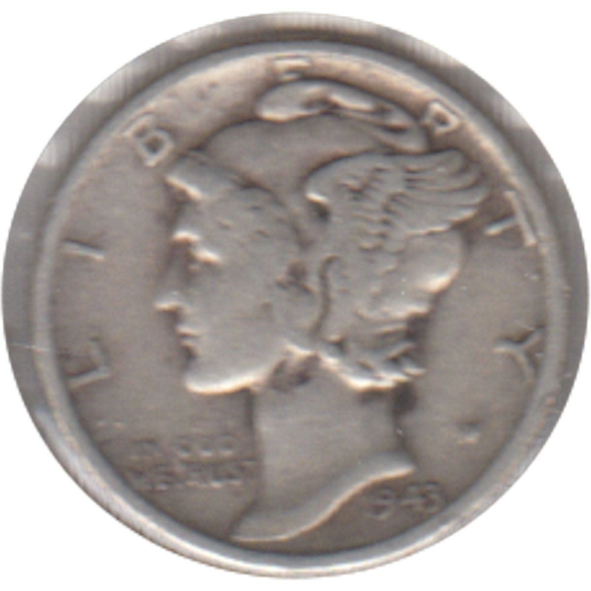 1943 S USA Dime Fine (F12)